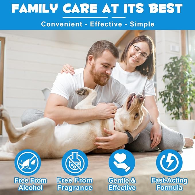 Dog Ear Infection Treatment, Cat & Dog Ear Cleaner for Itchy Relief, Antiseptic,Waxing,Cleansing, Ear Mite Treatment for Dog Cats, Yeast Ears Infection Treatment for Dogs, 2.02fl.oz-PurrikoPets