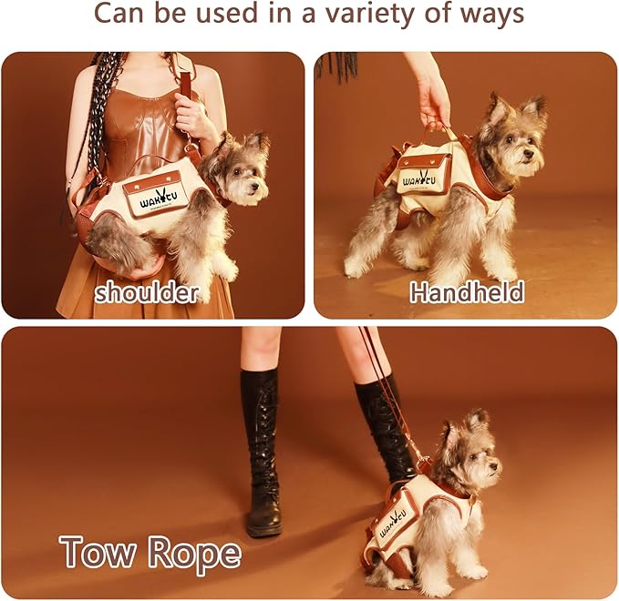 Dog Lift Harness Dog Carrier VES Harness Adjustable Leash with Small Puppy Treat Bag,Fits Most Cars,XS-PurrikoPets