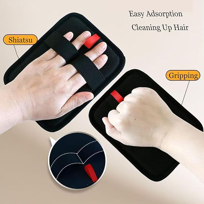 2 PCS Pet Hair Removal Gloves - Electrostatic Pet Hair Remover - Electrostatic Removal Gloves for Couch, Furniture, Carpet, Curtain - Reusable Grooming Glove for Cat & Dog-PurrikoPets