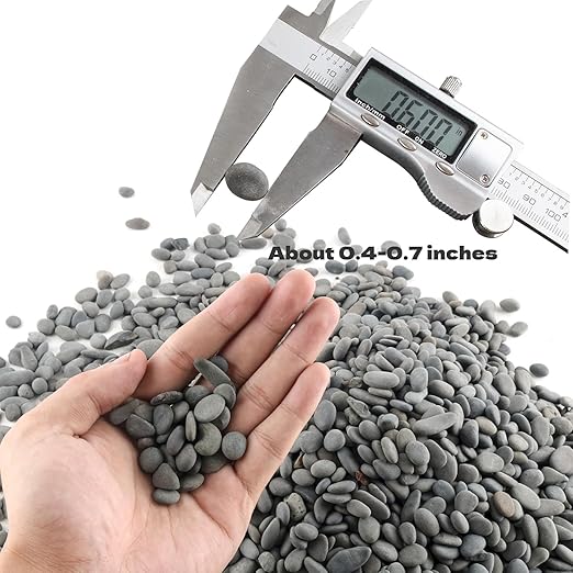 45lb River Rocks Pebbles for Plants & Succulents, Decorative Outdoor Landscaping Garden Rocks, Natural Small Mexican Beach Pebbles Aquarium Rocks Gravel for Fish Tanks Vase Yard Decor-PurrikoPets