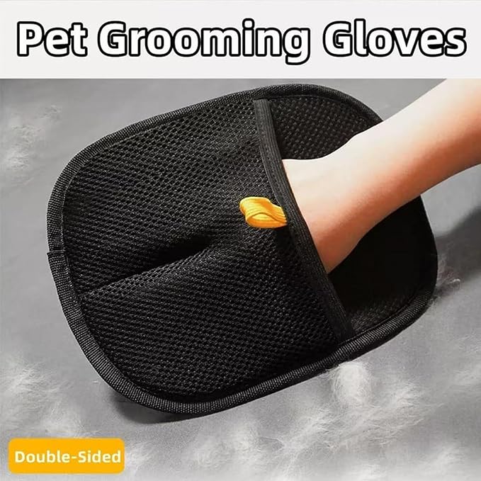 2Pcs Pet Hair Remover Glove, 2025 New Upgrade Electrostatic Gloves Pet Hair Removal ， Reusable Pet Hair Remover Glove，Gloves for Furniture Bed Sheets Couch Clothes Carpet Car Seat-PurrikoPets