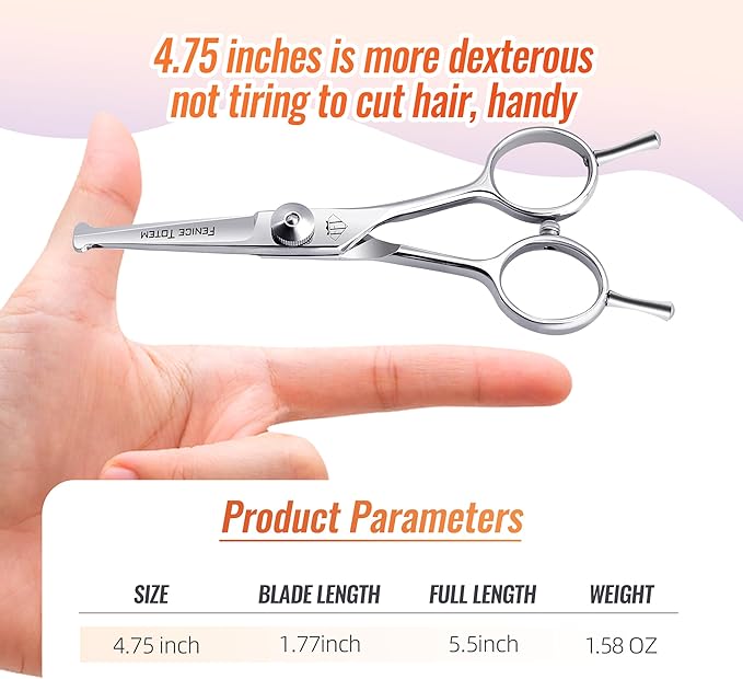 Dog Grooming Scissors: 4.75" Pet Straight Shears Made Of Advanced Stainless Steel Alloy for Trimming Dogs Cats and Other Pets Face and Paws-PurrikoPets