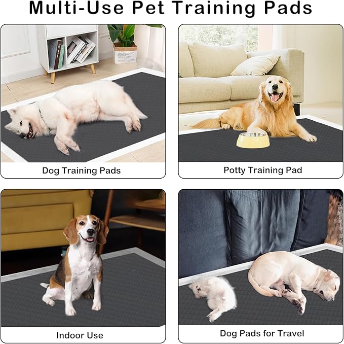 ELEGX 48"x36" Extra Large 40 Pcs Odor-Control Super Absorbency Charcoal Pee Pads for Dogs,Leak-Proof Pet Training Pee Pads,Thicken Disposable Potty Pads Puppy Training Pads for Cats Rabbits-PurrikoPets