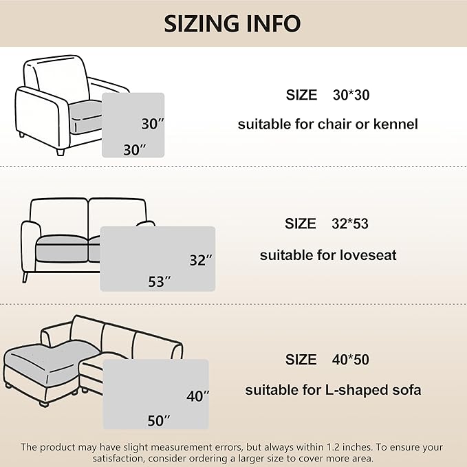 gogobunny 100% Double-Sided Waterproof Dog Bed Cover Pet Blanket Sofa Couch Furniture Protector for Puppy Large Dog Cat, Reversible (40x50 Inch (Pack of 1), Dark Cream/Light Cream)-PurrikoPets