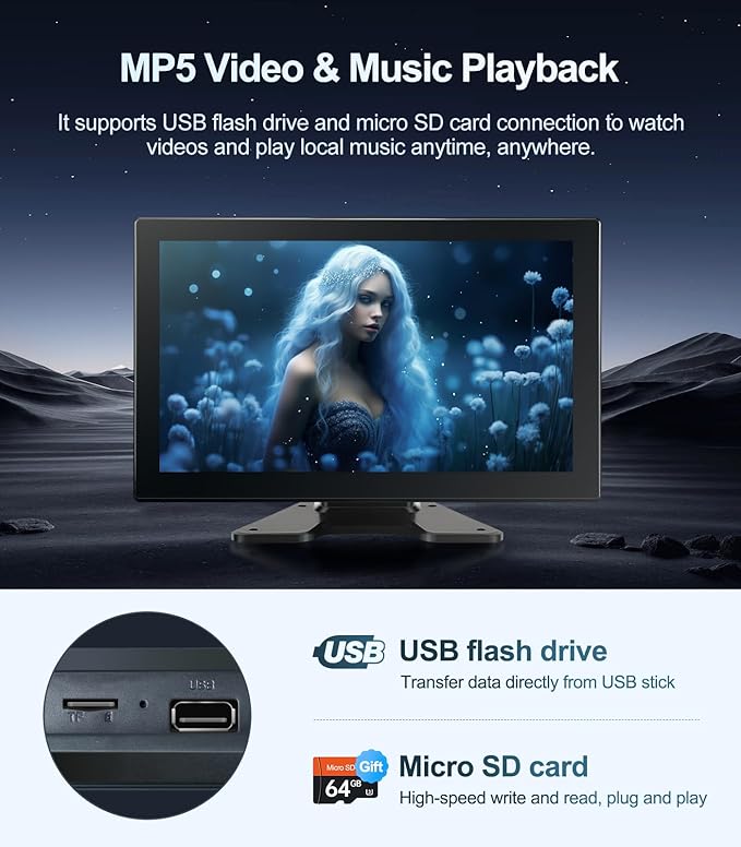 4 Channel 1080p Backup Camera Dash Cam for RV/Truck/Trailer/Van/SUV/Cars,10.2 Inch Touch Screen Quad Split Parking Monitor with DVR Recording/Playback/Bluetooth/FM Radio/Music/Video Player-PurrikoPets