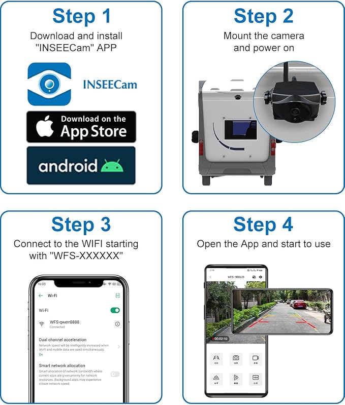 1080P Magnetic Wireless Backup Camera, WiFi Hitch Camera with Long-Lasting Battery,Night Vision,IP69K, Easy Installation for RVs, Trucks, Trailers, Compatible with iPhone,iPad, Android Devices-PurrikoPets