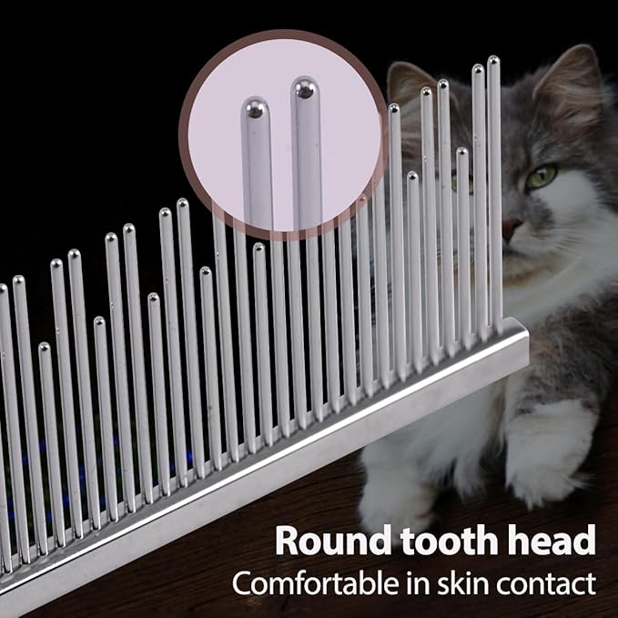 6.1" Dog Grooming Comb for Long Haired Cats & Dogs-PurrikoPets