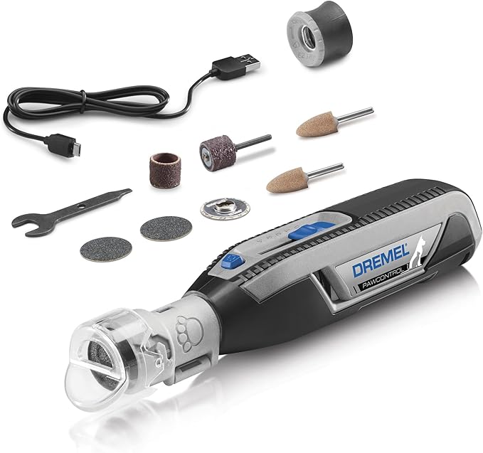 Dremel PawControl 7760-PET Dog Nail Grinder and Trimmer - Cordless & Rechargeable Pet Grooming Tool Kit - Safe for Dogs, Cats, and Small Animals (Amazon Exclusive)-PurrikoPets