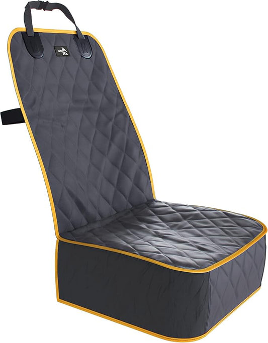 Active Pets Dog Car Seat Cover, Waterproof Front Seat Protector for SUV Truck Sedan, Pet Safety Travel Comfort System with Universal Fit, Orange-PurrikoPets