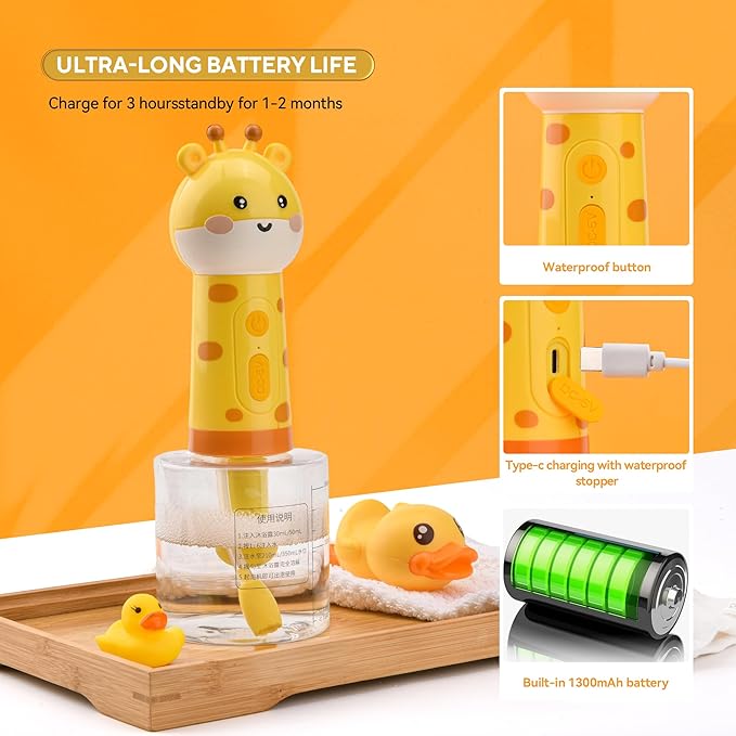 Electric Dog Cleaning Foam Machine with Bath Glove,Automatic Dog Soap Dispenser for Bath, Dog Bath Supplies - Outdoor Dog Shower Attachment for Bathtub for After Walk Pet Wash-PurrikoPets