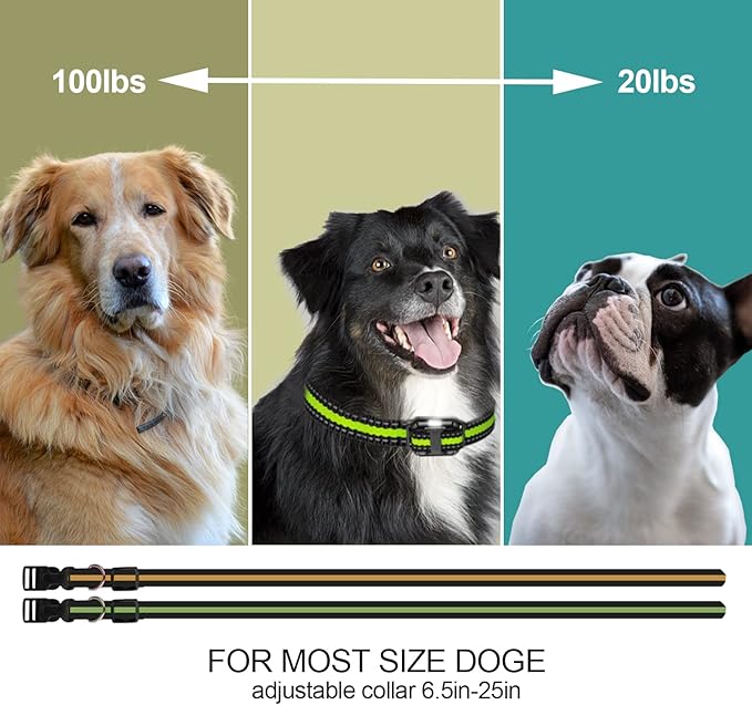 Electric Dog Training Collar with Remote 1640FT, E-Shock, Safe Training Modes, Rechargeable IP67 Waterproof Collars for 2 Dogs-PurrikoPets