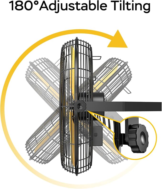 9200 CFM 24" Industrial Wall Mount Fans, High Velocity 2-Speed Professional Metal Fan with Sealed Motor, Heavy Duty Barn Wall Fan for Garage, Commercial, Warehouse, Greenhouse, UL Listed-PurrikoPets
