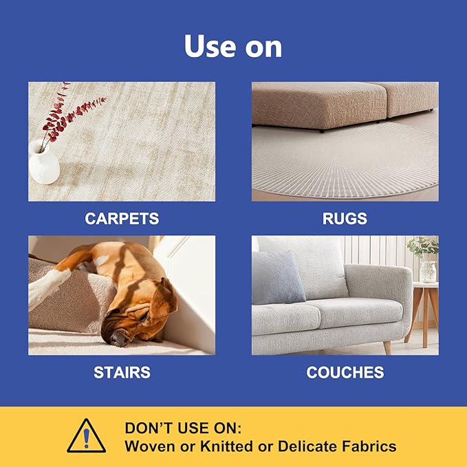 12”Wide Large Metal Carpet Rake Pet Hair Removal Broom, 54" Thicker Handle Low Pile Carpet Brush, Dog Cat Pet Hair Remover, Embedded Fur Pro Clean Removal Tool, Rug Couch Stair Scraper-PurrikoPets