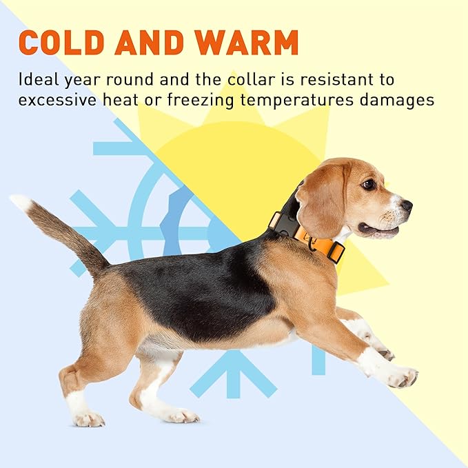 Dogline Biothane Waterproof Dog Collar with Quick Release Buckle Strong Coated Nylon Webbing with Odor- Proof for Easy Care Easy to Clean Fits Small Medium Large Dogs, Tangerine Orange 1" W 15-23" L-PurrikoPets