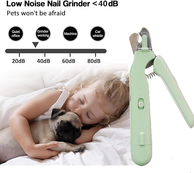 2 In 1 Pet Nail Clipper and Grinder, Professional Electric Rechargeable Pet Nail Fast Trimmer, Painless, Claw Care Grooming, Smoothing, Silent - Shockproof, For Small, Large Dogs & Cats, upgraded-PurrikoPets
