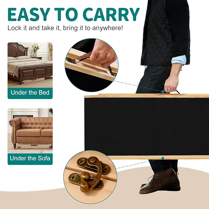 Dog Ramp for Bed, Adjustable Pet Ramps for Dog to Get on Bed, Non-Slip Rubber Surface - Folding Wooden Dog Ramp for Small/Large/Old Dogs, Adjustable up to 19.5 inch High Beds-PurrikoPets