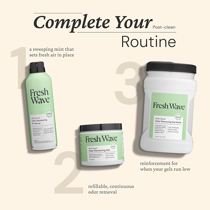 Fresh Wave Original Scent Odor Removing Gel Refill, 63 oz. | Safer Odor Absorbers for Home, Cooking, Trash, & Pets Areas | Natural Plant-Based Odor Eliminator-PurrikoPets