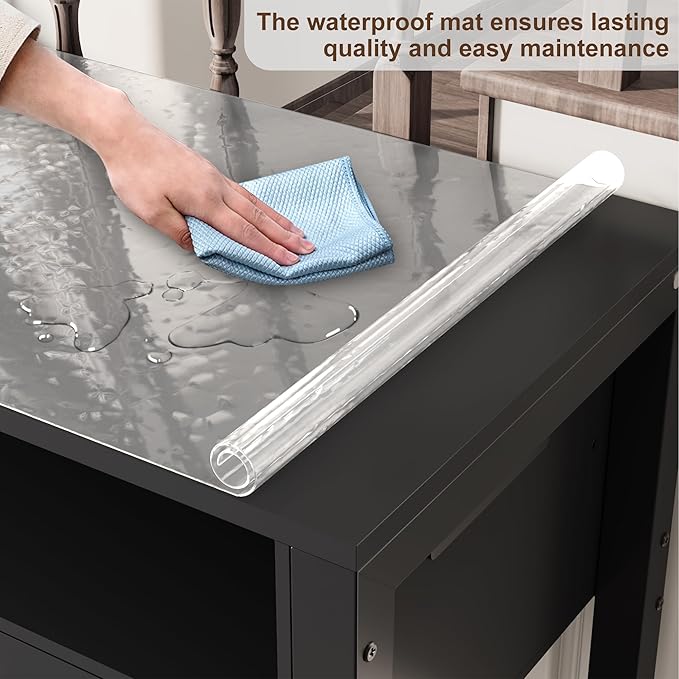 40-50 Gallon Aquarium Stand with Stable Metal Frame & Power Outlet, Heavy-Duty Fish Tank Stand with Waterproof Mat, 800LBS Capacity Storage Cabinet, Suitable for Turtle Tank, Reptile Terrarium, Black-PurrikoPets