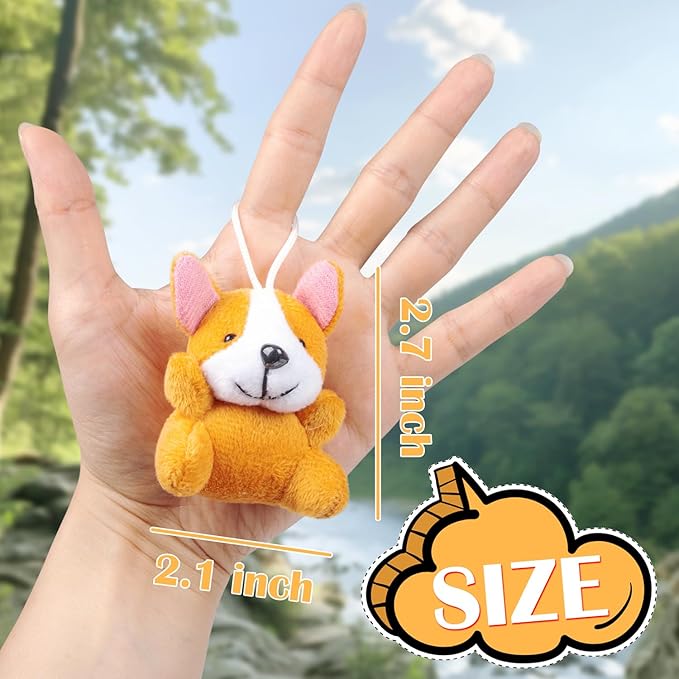 24 Pack Mini Stuffed Animals Bulk Party Favors For Kids Treasure Box Toys Classroom Plush Toys Claw Machine Key Chains Carnival Prizes Small Valentine Halloween Christmas Gifts Stocking Stuffers-PurrikoPets