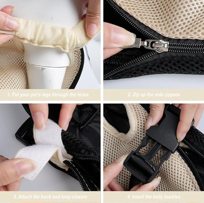 FEimaX Dog Carrier Backpack Pet Legs Out Front Cat Travel Bag, Adjustable Puppy Backpacks Carriers Hands-Free for Small Medium Dogs Cats Hiking Traveling Camping Daily Walking-PurrikoPets