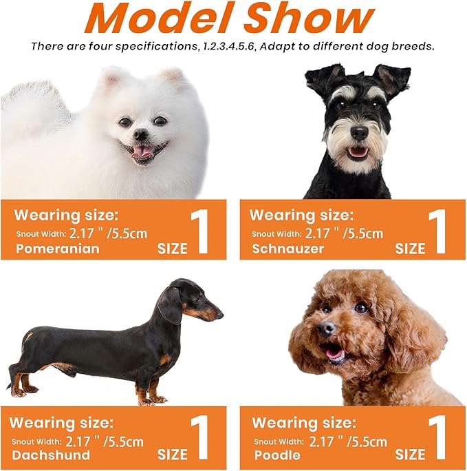 Dog Muzzle – Lightweight Breathable Basket Muzzle, Anti-Biting & Chewing, Adjustable Fit for Small, Medium & Large Dogs(Size1)-PurrikoPets