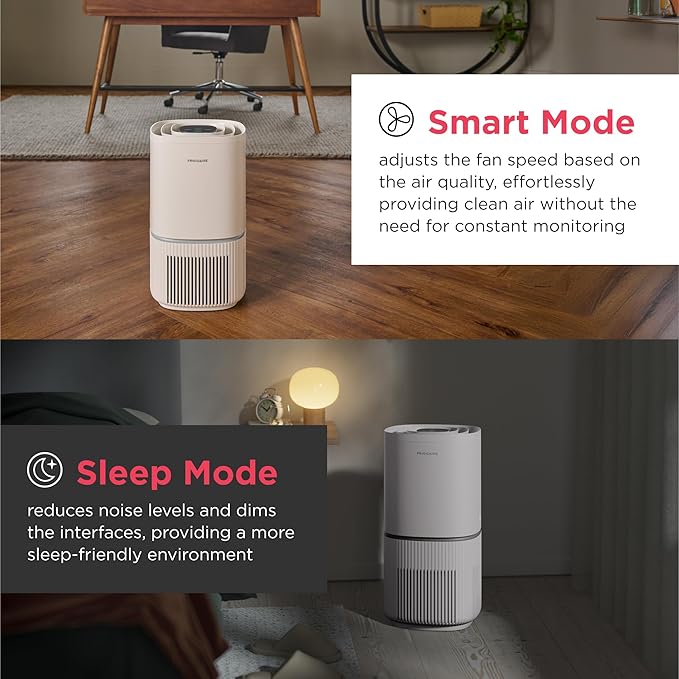 Frigidaire PureA300 XL HEPA Air Purifier with Wi-Fi for Large Rooms, Covers up to 1,685 Sq. Ft., 3-Stage Filtration, Energy Star Certification, Air Quality Monitoring, Smart Mode, Ultra Quiet, White-PurrikoPets