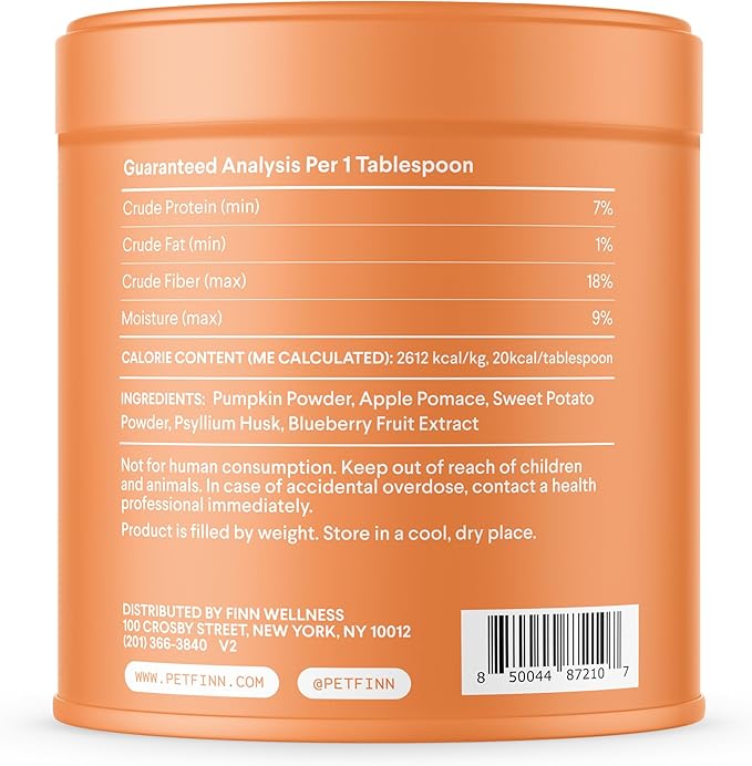 Finn Pumpkin Plus: Daily Digestive Support & Fiber-Rich Topper for Dogs | Promotes Regularity & Gut Health with Superfoods-PurrikoPets