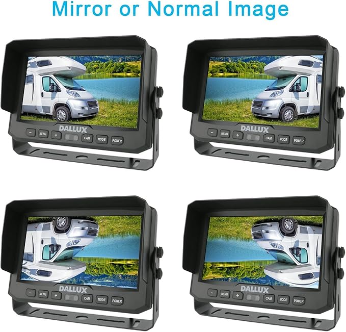 7" 1080P AHD Wired Reverse Rear View Backup Camera System, Waterproof Rearview Reverse Camera 130 Degree Wide Angle Night Vision 4 PIN Cam System for Tractor/Truck/Excavator/Caravan/Skid Steer/RV-PurrikoPets