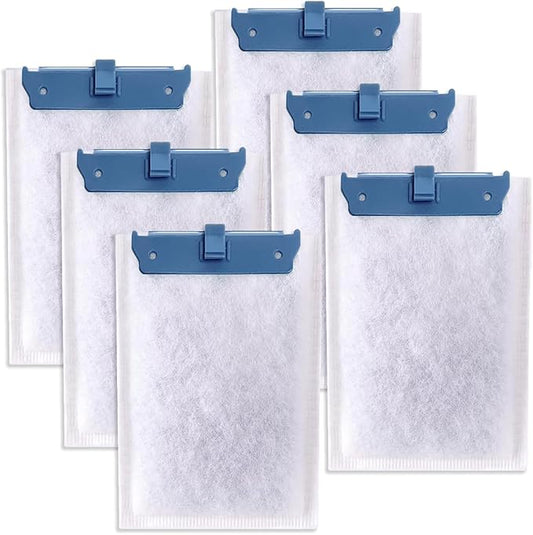 6 Pack Filter Cartridge Compatible with Whisper Bio-Bag Filters 10i/IQ10/PF10, Medium Replacement Filter Cartridges for Aquariums Compatible with ReptoFilte 20 gallons (90 GPH)-PurrikoPets