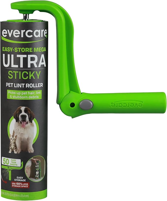 Evercare Easy-Store Mega 50 Layer Handheld Pet Lint Roller-PurrikoPets
