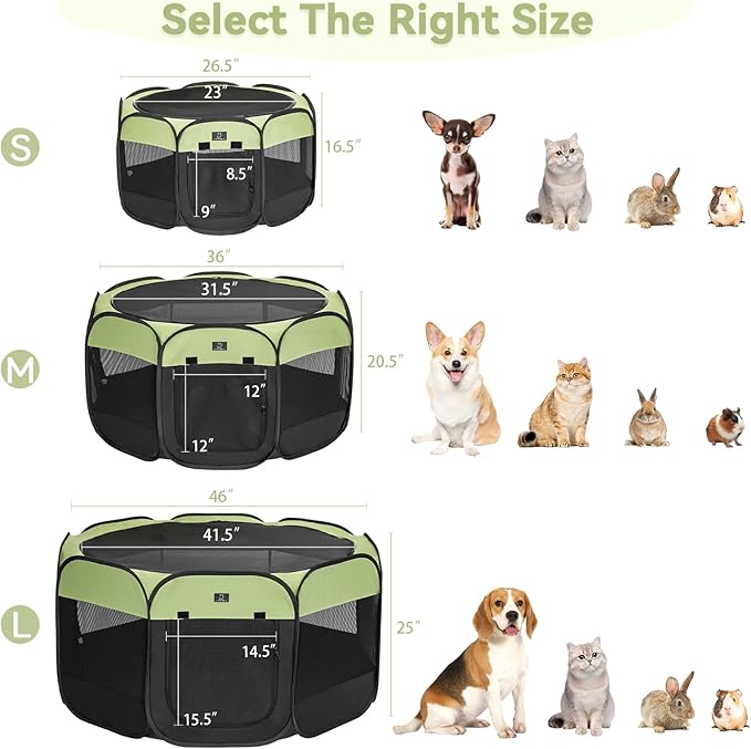A 4 Pet Portable Cat Playpen for Small Dogs, 27" Small Kitten Playpen, Suitable for Puppy/Cats/Rabbit/Chick, Cat Play Pen with Mesh Panel(11”W × 7.5”H)-PurrikoPets