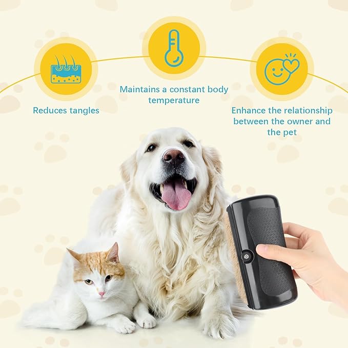 2025 Upgrade Deshedting Dog Brush & Cat Brush - Dog Undercoat Brushs with Comfort Grip, Pet Hair Removal Tool for Shedding - Fits Short Hair Pets (4 Inches)-PurrikoPets