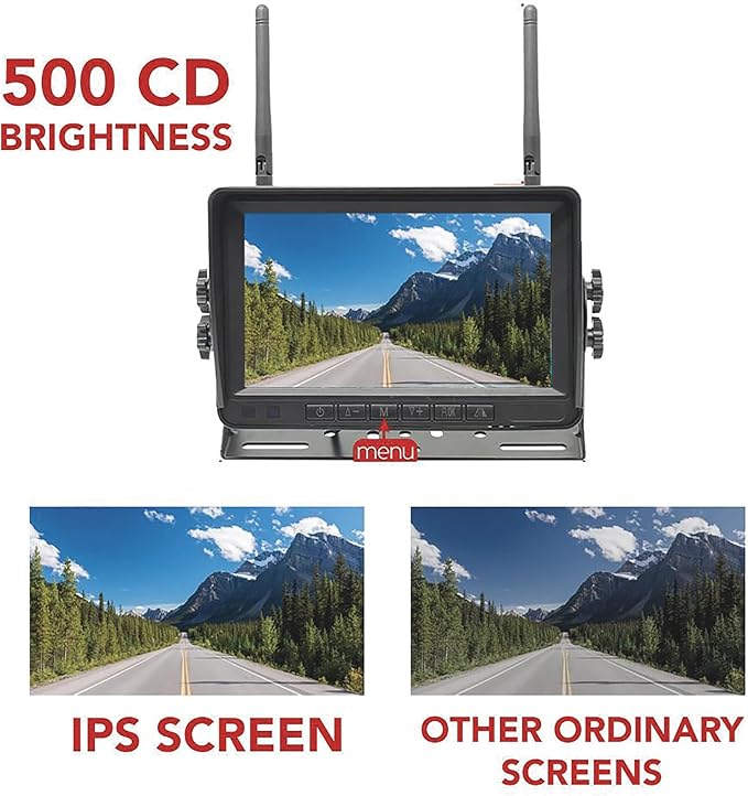 FalconEye Electronics 2nd Generation 200-300Ft Wireless Range Backup Camera for Trucks, Fleets. HD, 7inch LCD (1 Cam System)-PurrikoPets