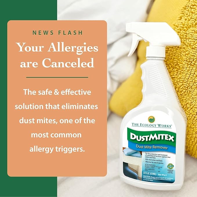 DustmiteX Spray - Allergy & Asthma Relief - Removes Dust Mites from Home, Bed, Pet Bedding & Furniture-PurrikoPets