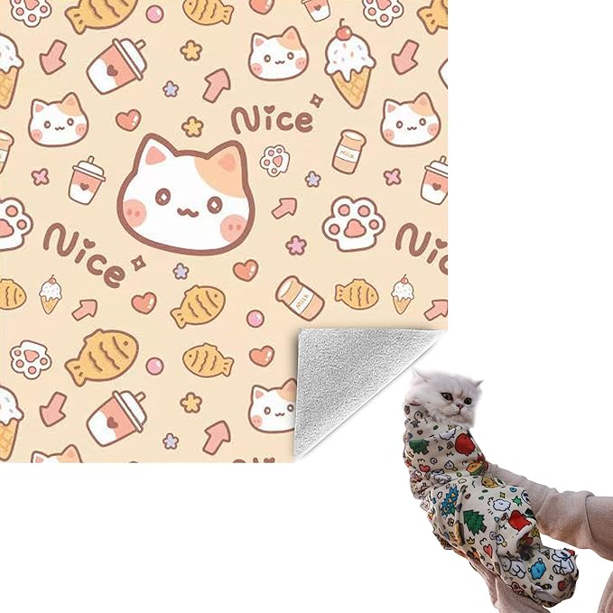 35.5" Cat Grooming Wrap Cat Wrap for Cutting Nails Cat Restraint for Nail Clipping Cat Swaddle Wrap Cat Burrito Wrap XL(Within 22lbs) Anti-Scratch Anti-Escape Multifunctional Pet Tool-PurrikoPets