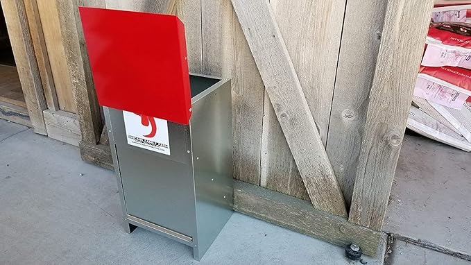 Duncan's Dog Feeder - Galvanized Metal Pet Food Station for Outdoor or Indoor Use - Automatic Gravity Self Feeding Dispenser for Small, Medium, and Large Breeds - Holds 25 Pounds of Dry Kibble-PurrikoPets