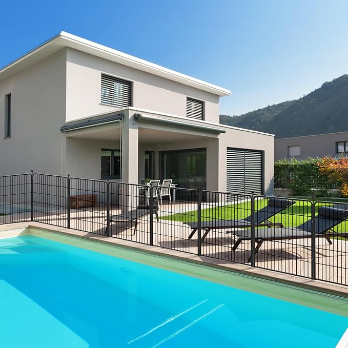 Dog Playpen 32 inch 32 Panels Indoor Outdoor Dog Pen for Medium/Small Dogs Heavy Duty Metal Dog Fence Outdoor for Yard, Puppy Playpen with Door Portable Pet Fence for RV Camping Yard-PurrikoPets