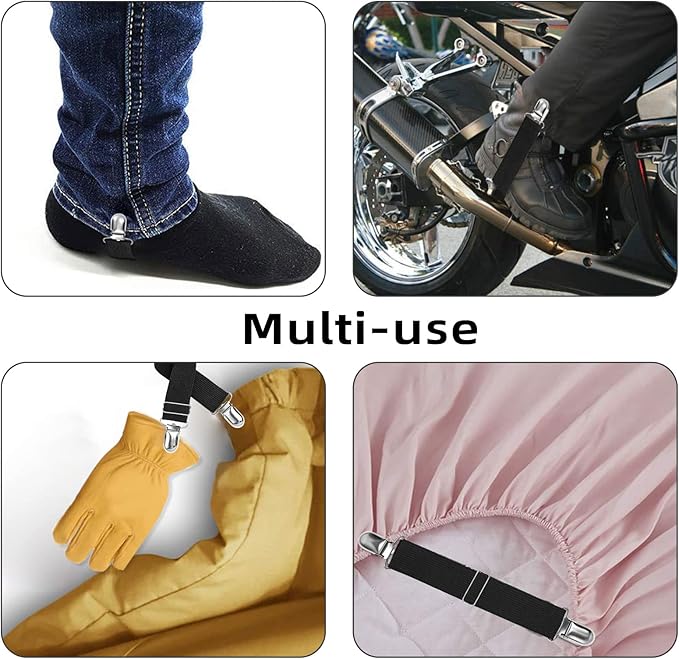 Adjustable Boot Straps Pant Stirrups Clips Boot Clips-PurrikoPets