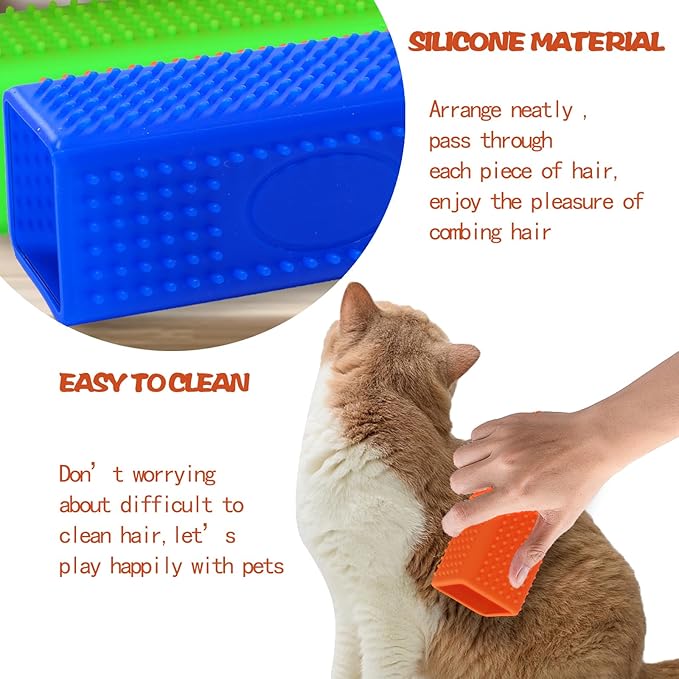 2pcs Pet Dog Cat Hair Remover, Pet Hair Removal Tool, Hollow Cleaner Brush for car，Interior, Furniture, Sofa-PurrikoPets