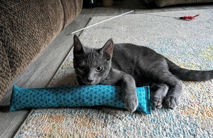 15" Catnip Cat Kicker Toys/Kitty Kick Sticks/Cat-Nip Kick Sticks (Emerald Green) (Kickers Filled with 1 oz Premium Canadian Catnip)-PurrikoPets