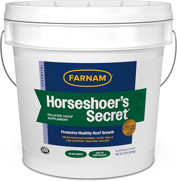 Farnam Horseshoer's Secret Pelleted Hoof Supplement for horses promotes healthy hoof growth, 22 lb., 60 day supply-PurrikoPets