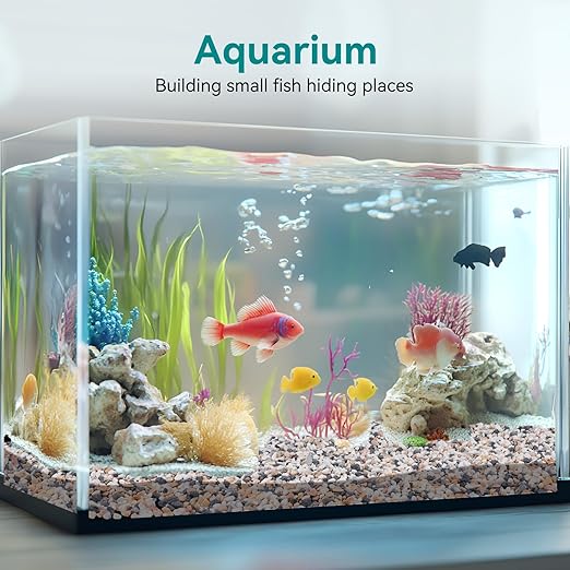 5 lbs Small Rocks for Succulents, 1/5 Inch Pebbles for Indoor Plants, Decorative Pea Gravel for Terrarium, Vases, Aquariums, Fish Tank, Drainage Rocks for Potted Plants, Bamboo,Crafts, Cactus-PurrikoPets