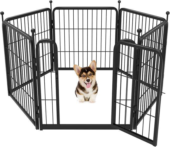 FXW Rollick Unleashed Dog Playpen for Indoor, Yard, RV Camping, 24 inch 6 Panels for Small and Puppy Dogs│Patented-PurrikoPets
