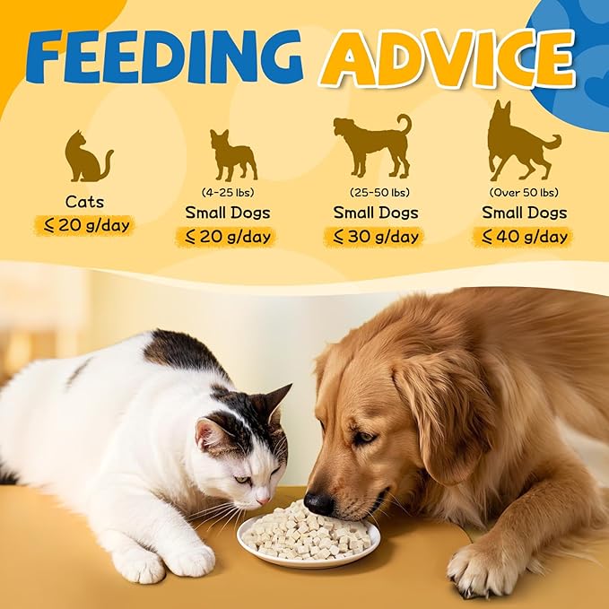 gazeupon Freeze Dried Chicken Treats for Dogs & Cats, Single Ingredient Natural and Healthy Training Treats & Food Topper, High Protein Dog Snacks,10.58 oz-PurrikoPets