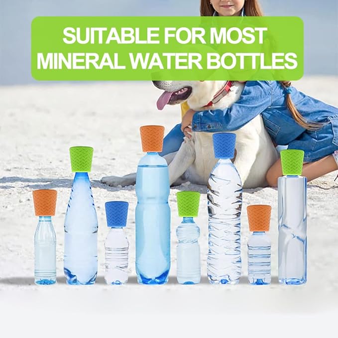 3 Piece Portable Outdoor Shower for Dogs Bottle Attachment Outdoor Sprayer Accessory for Most Plastic Water Bottles, Suitable for Bathing Pets During Outdoor Activities Camping.(Orange+Blue+Green)-PurrikoPets