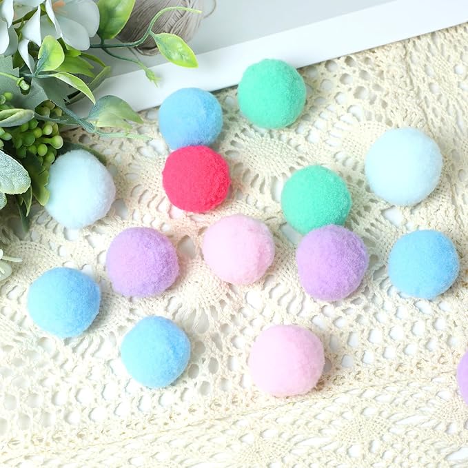 30 Pcs Soft Plush Cat Ball,Cat Toy Balls,Bulk Cats Toys,Puff Balls,Fuzzy Colorful Cats Ball for Pet Playing Exercising-PurrikoPets