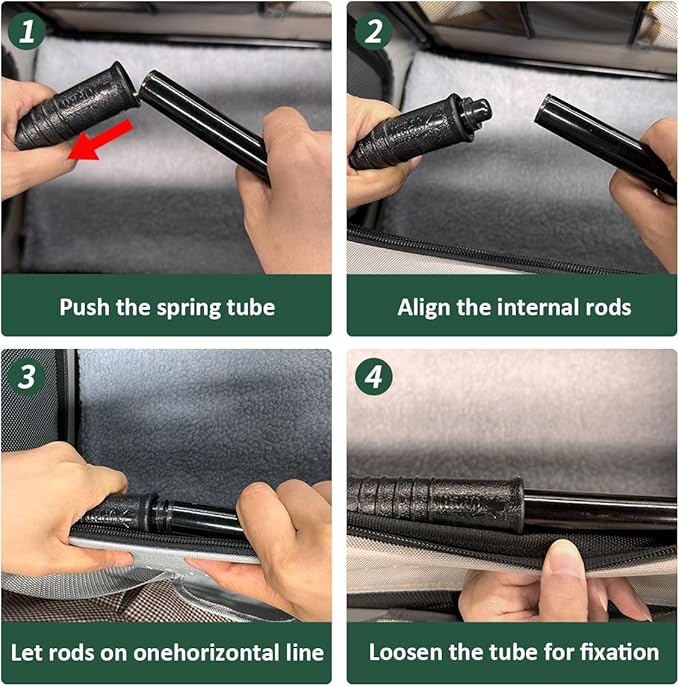 Extra Large Cat Carrier Soft Sided, Portable Small Dog Carrier for 2 Cats, 24"x16.5"x16" Car Travel Folding Comfortable Design, Green-PurrikoPets