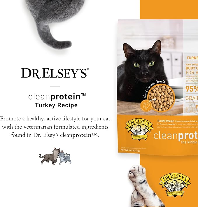 Dr. Elsey's cleanprotein Turkey Cat Kibble 6.6lb. Bag-PurrikoPets