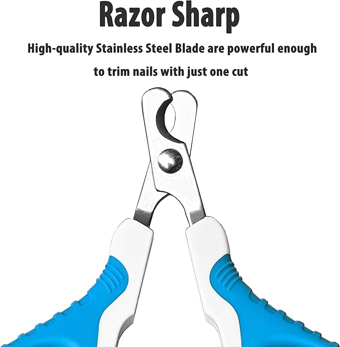 gonicc Professional Pet Nail Clippers and Trimmer - Best for Cats, Small Dogs and Any Small Pets. Sharp Angled Blade Pet Nail Trimmer Scissors.-PurrikoPets