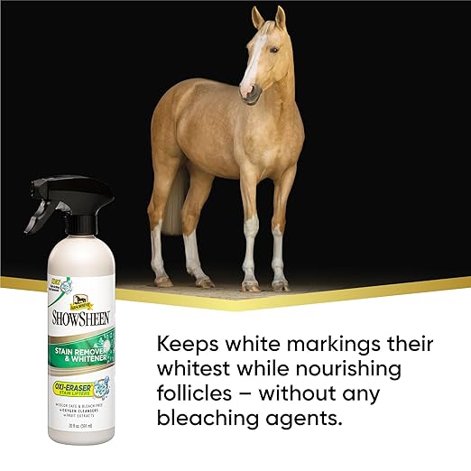 Absorbine ShowSheen Stain Remover & Horse Whitener, Oxi-Eraser Stain Lifters, 20oz-PurrikoPets